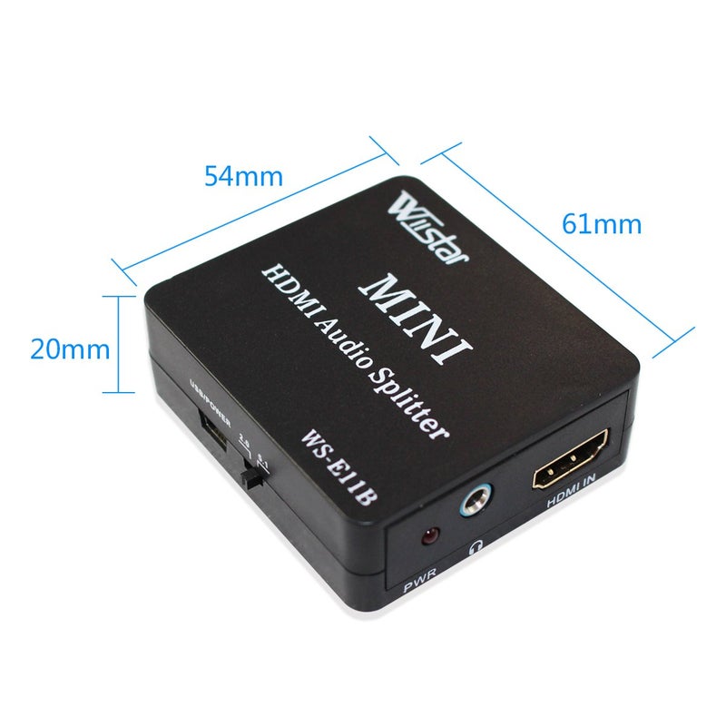 Wiistar HDMI Audio Extractor HDMI to HD and Optical TOSLINK SPDIF Coaxial + 3.5mm Stereo Splitter Converter for DVD HDTV PS4 - Image 4